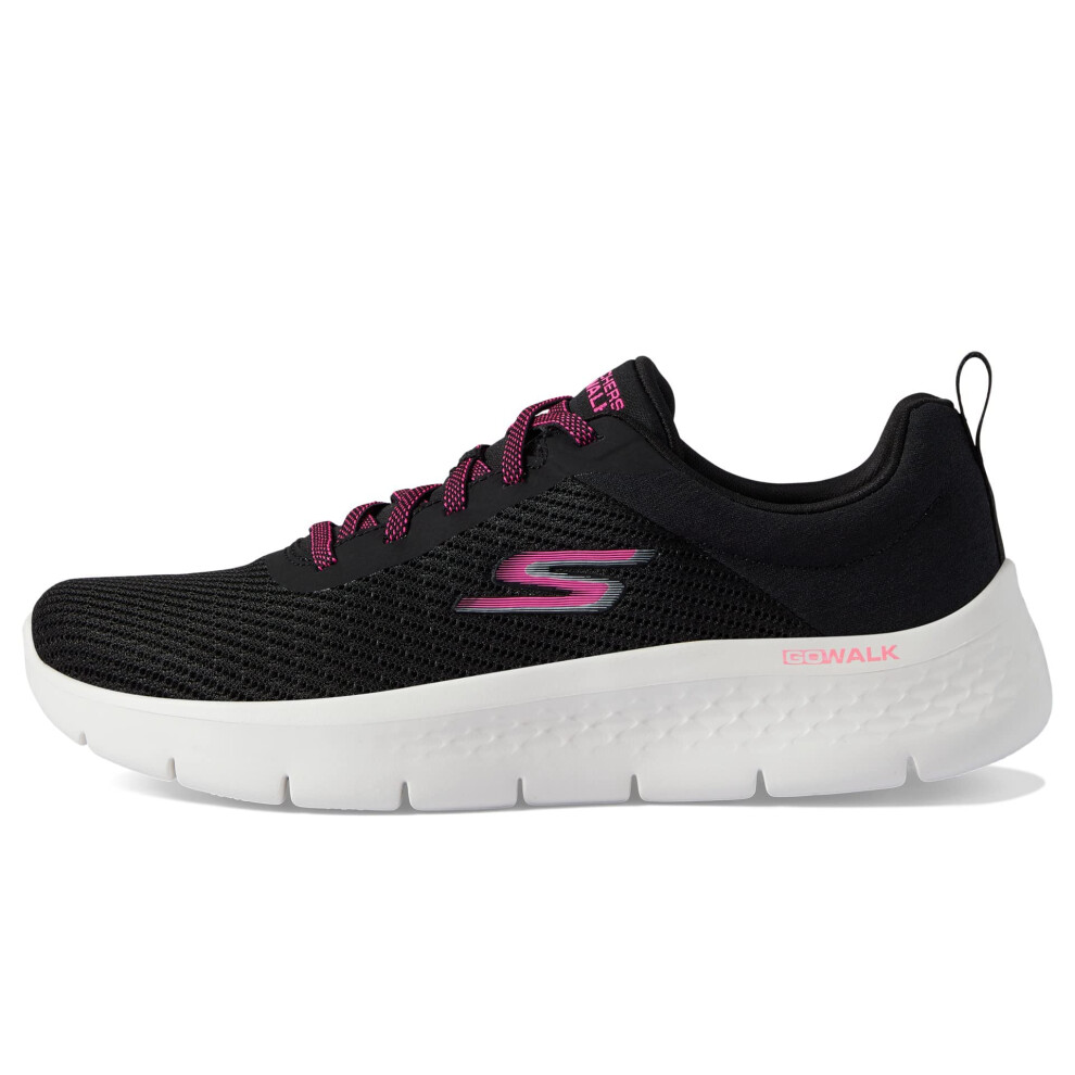 Skechers Women's GO Walk Flex-Alani Sneaker  Black/Hot Pink  8