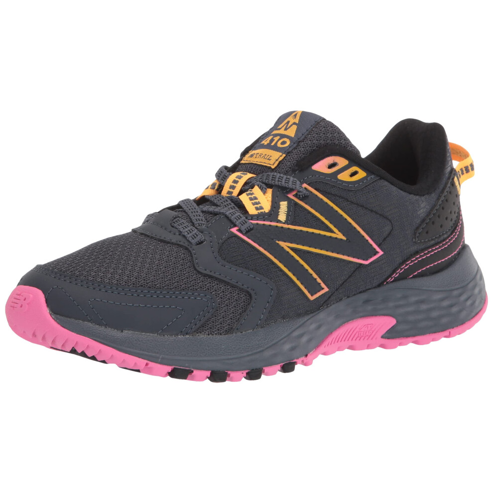 New Balance Women's 410 V7 Trail Running Shoe  Grey/Pink/Orange  8