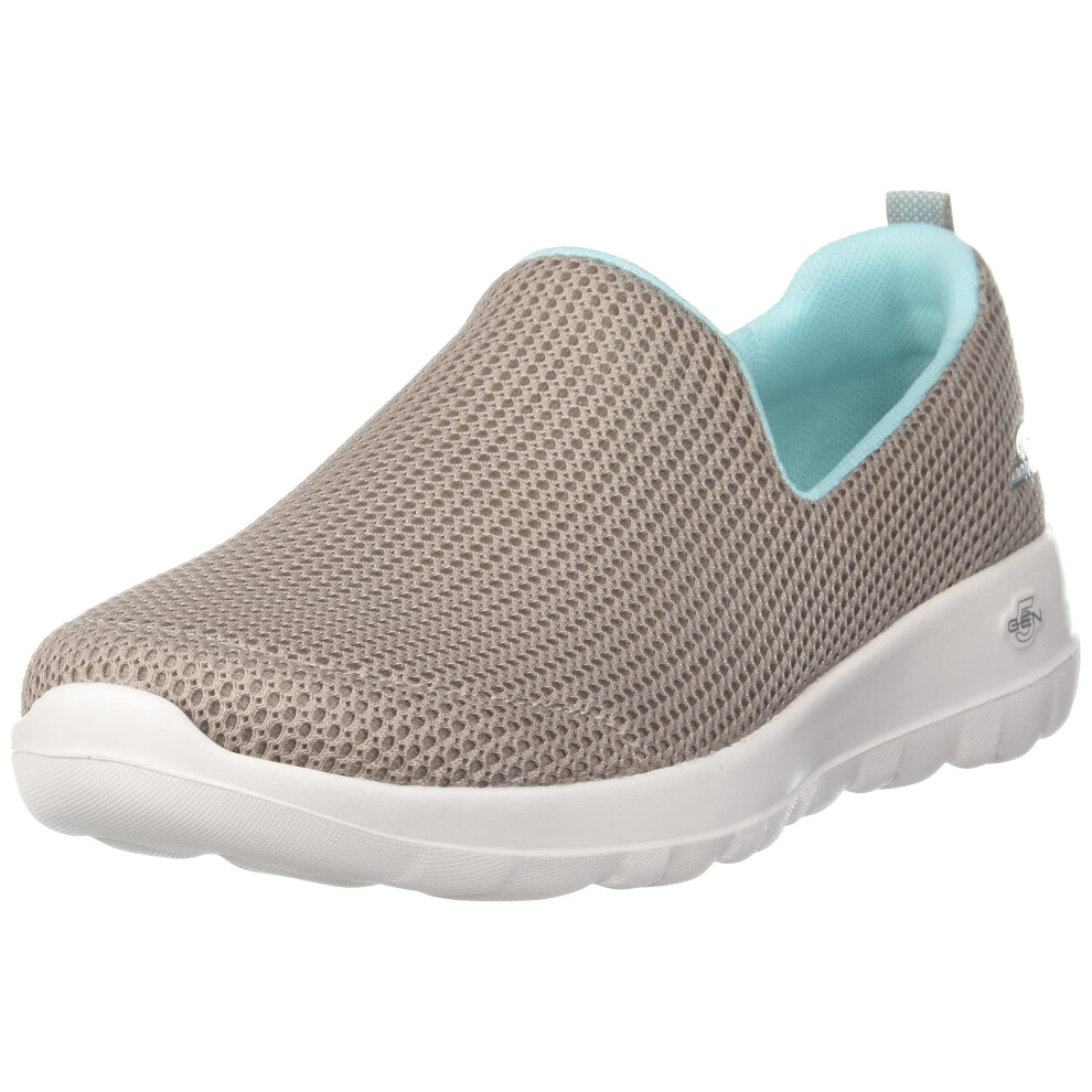 Skechers Women's Go Walk Joy-Centerpiece Sneaker  Taupe/Blue  10 M US