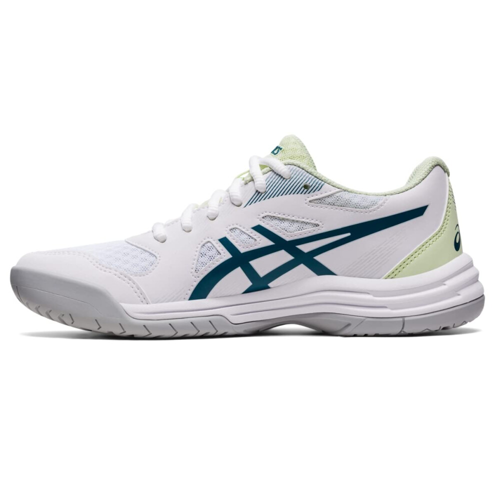 ASICS Women's Upcourt 5 Volleyball Shoes  6.5  White/Ink Teal