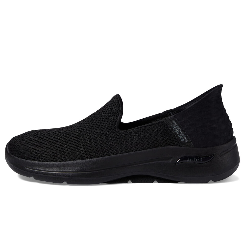 Skechers Go Walk Arch Fit Summer Views Hands Free Slip-Ins Black 6 D -