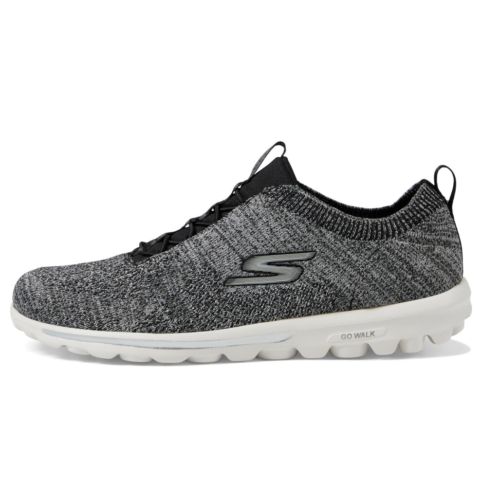 Skechers Women's GO Walk Travel-Radiant Moon Sneaker  Black/White  12