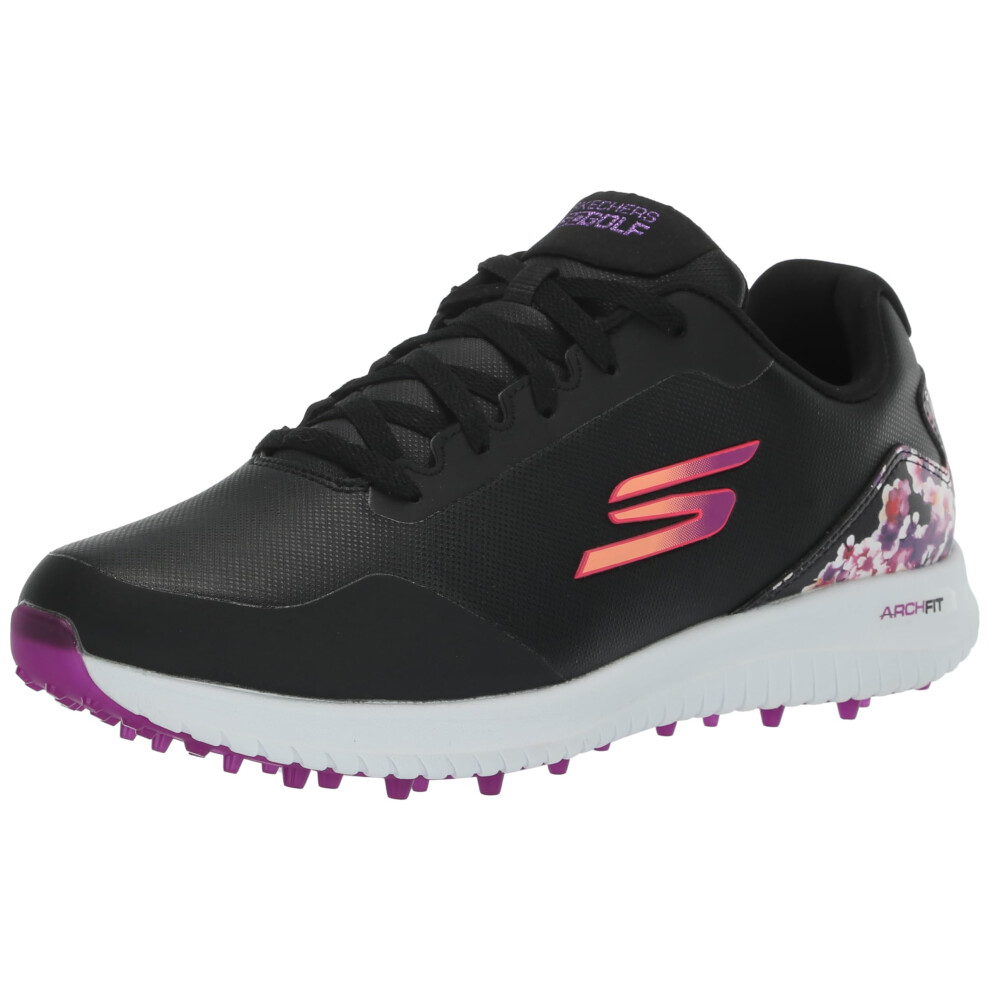 Skechers Women's Max Arch Fit Golf Shoe Sneaker  Black Floral Waterpro