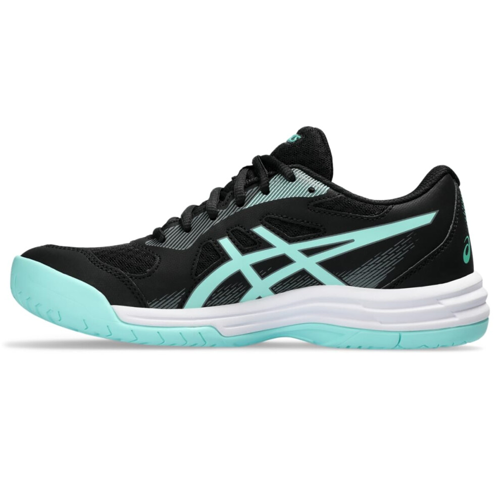 ASICS Women's Upcourt 5 Indoor Sport Shoe  6  Black/Illuminate Mint