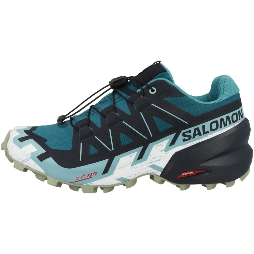 Salomon Womens Speedcross 6 Hiking Shoes  Tahitian Tide/Carbon/Tea  6.