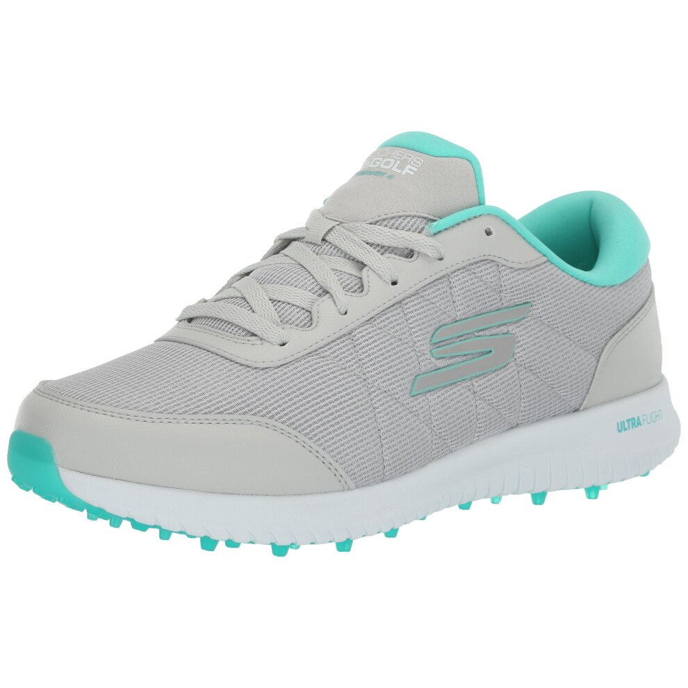 Skechers Women's Max Fairway 4 Spikeless Golf Shoe Sneaker  Gray/Turqu