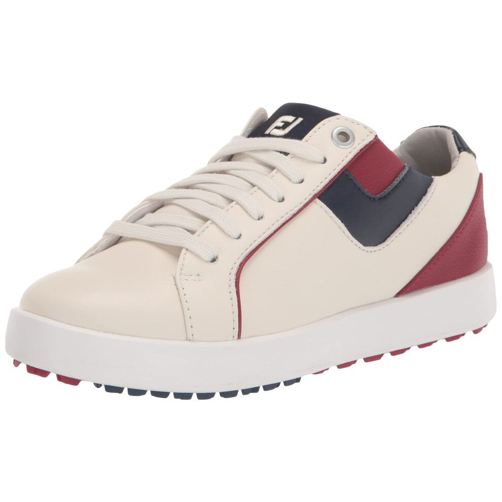 FootJoy Women's FJ Links Golf Shoe  Bone/Burgundy  6.5