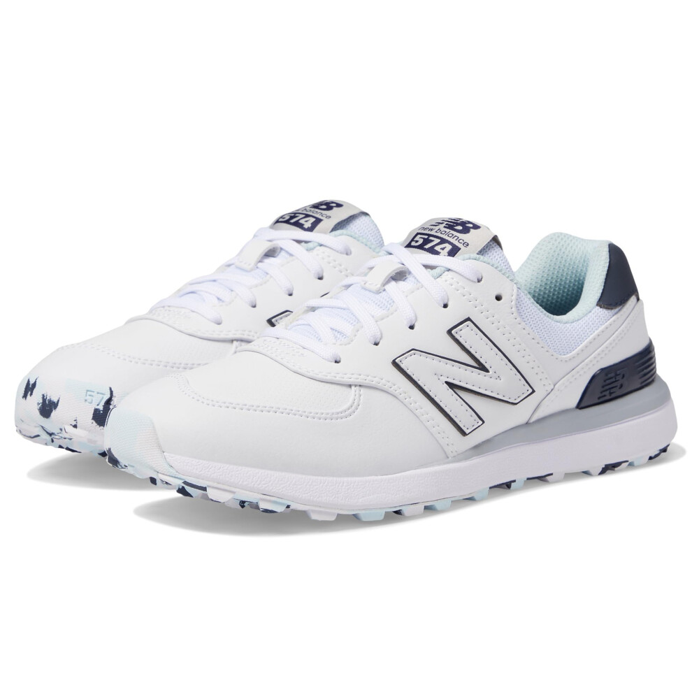 New Balance Women's 574 Greens v2 Golf Shoe  White/Blue  6.5