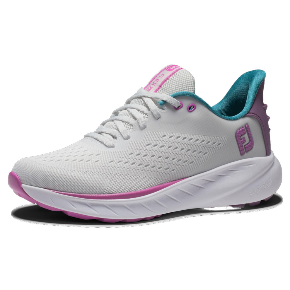 FootJoy Women's FJ Flex XP Golf Shoe  Grey/Purple  5.5