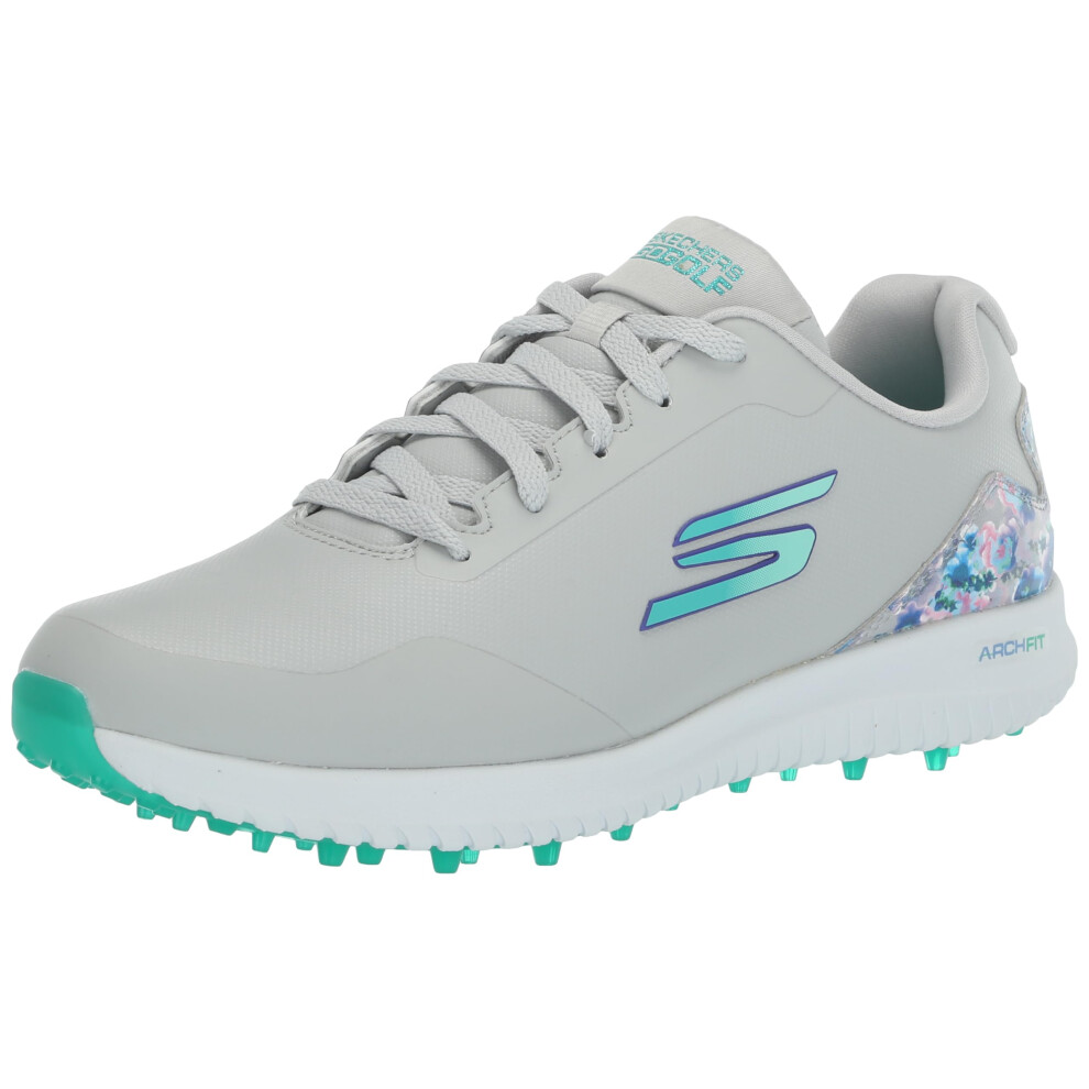 Skechers Women's Max Arch Fit Golf Shoe Sneaker  Gray Floral Waterproo