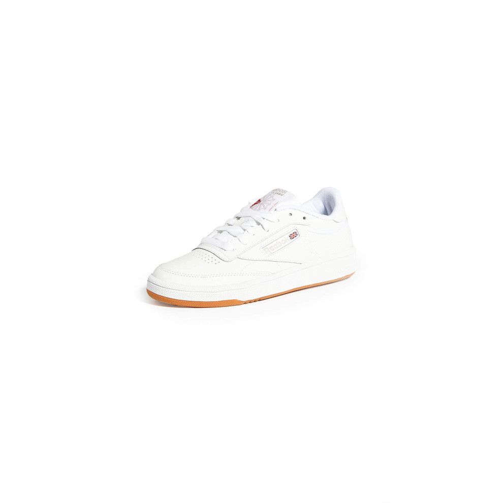 Reebok Women Club C 85 Sneaker  White/Light Grey/Gum  7.5