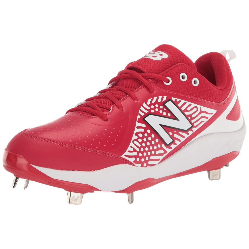 New Balance Women's Fresh Foam Velo V2 Metal Softball Shoe  Red/White