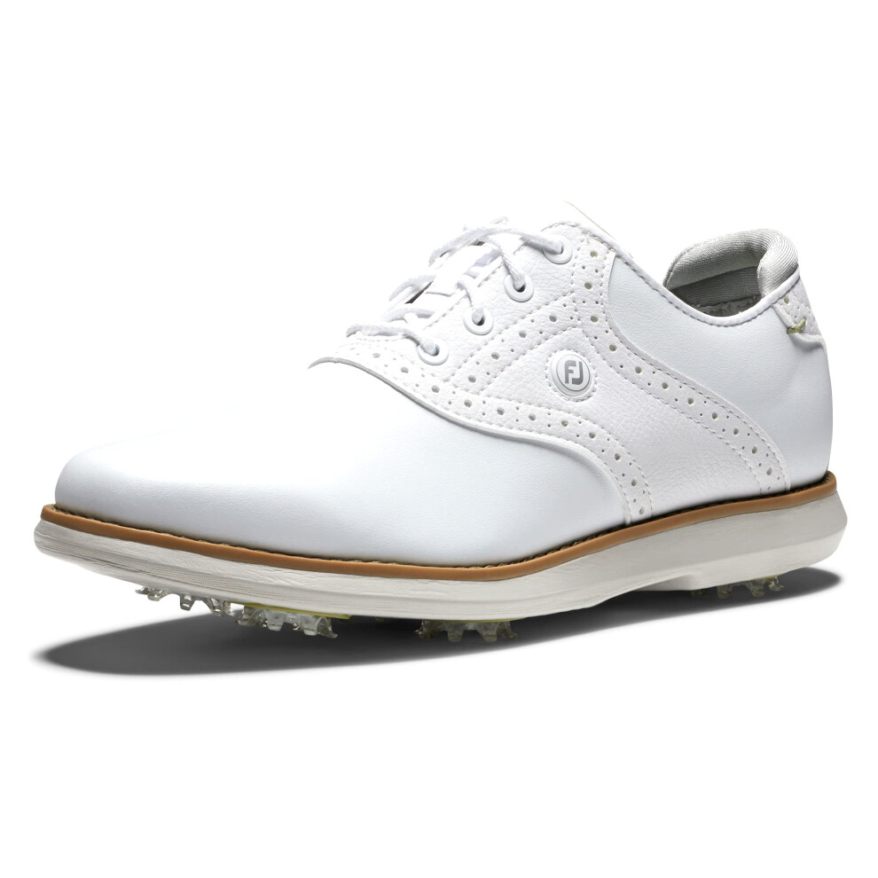 FootJoy Women's Traditions Golf Shoe  White/White  9.5