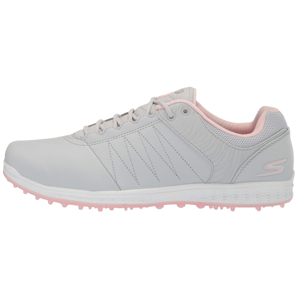 Skechers womens Pivot Spikeless Golf Shoe  Light Gray/Pink  10 US