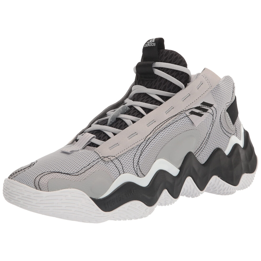 adidas Women's Exhibit B Mid Basketball Shoe  Grey/White/Black  12