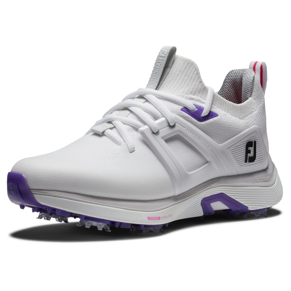 FootJoy Women's Hyperflex Golf Shoe  White/Purple  8.5