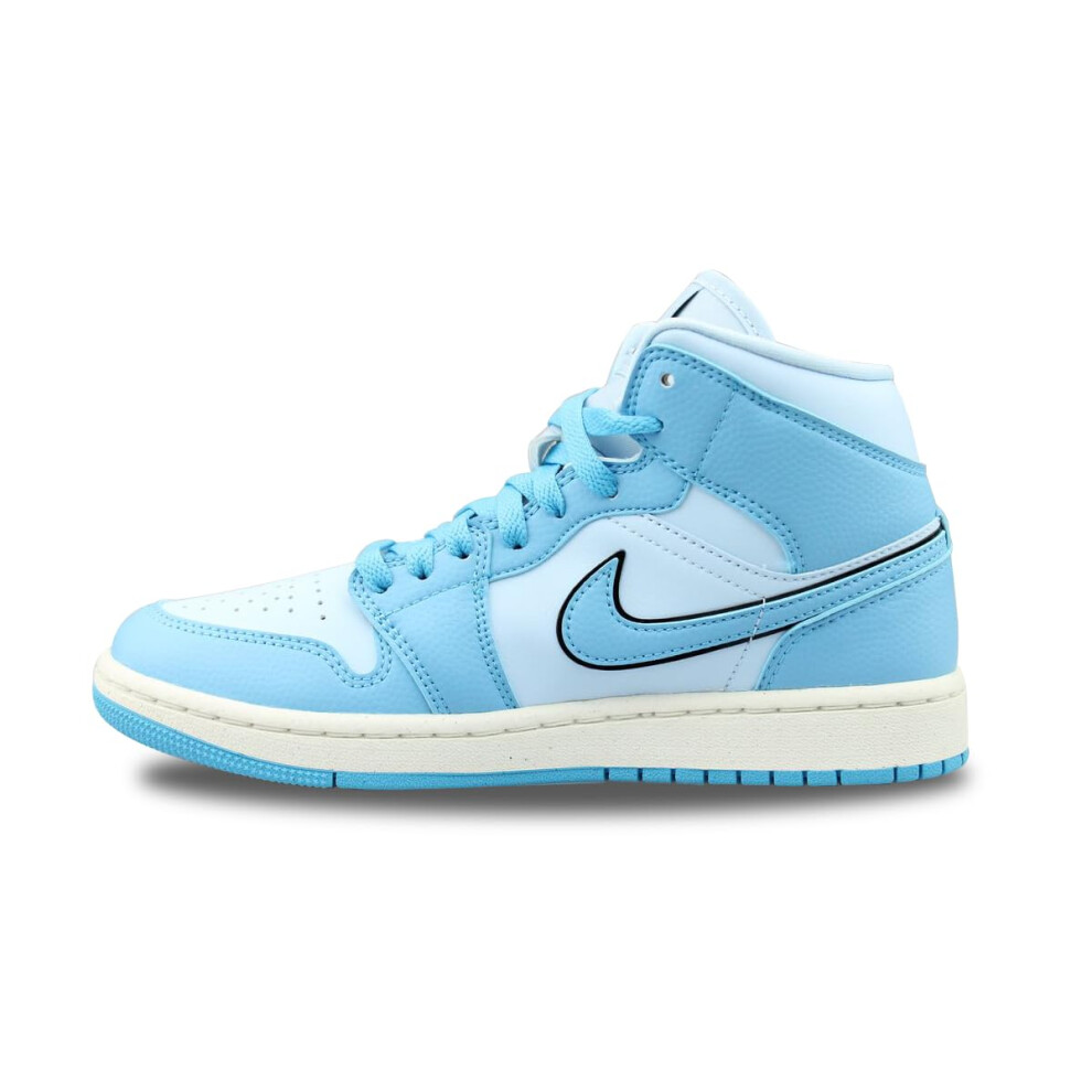 Jordan 1 Mid Women Ice Blue/DK Powder Blue-Black DV1302-400 6.5