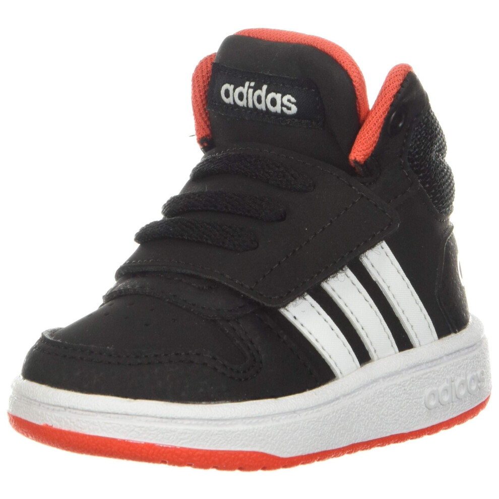 adidas Hoops Mid 2.0 Basketball Shoe  Black/White/red  5 US Unisex Lit