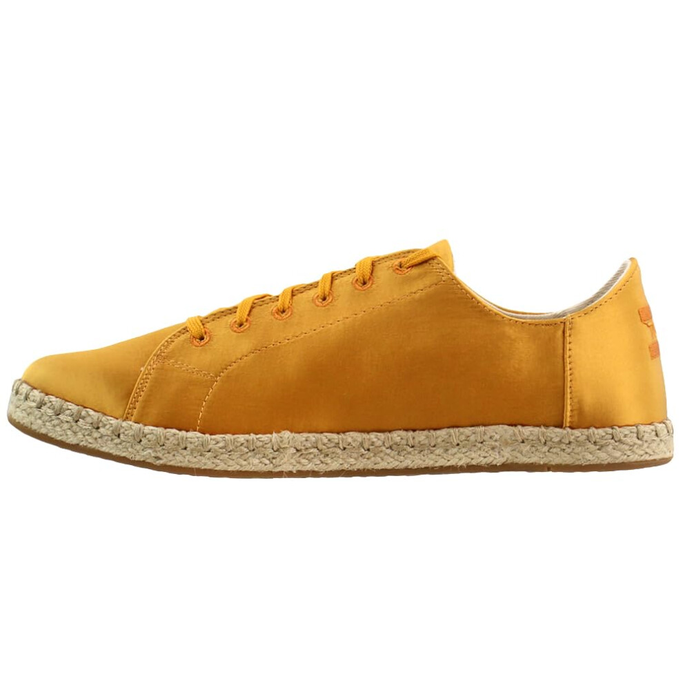 TOMS Womens Lena Lace Up Sneakers Shoes Casual - Yellow - Size 8.5 B