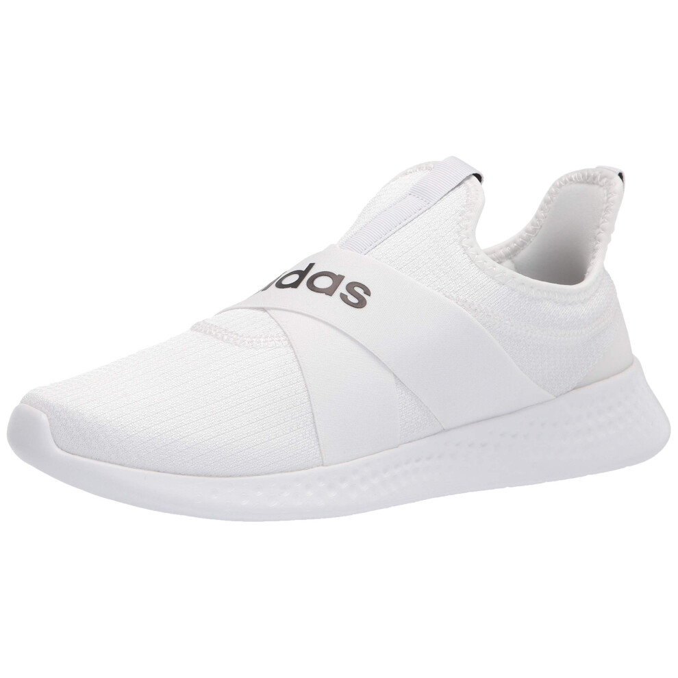 adidas womens Puremotion Adapt Running Shoe  White/Black/Dove Grey  7.