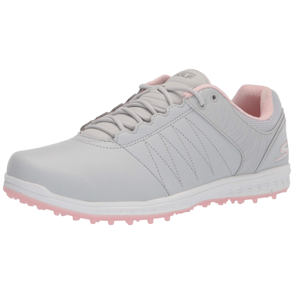 Skechers womens Pivot Spikeless Golf Shoe  Light Gray/Pink  5.5 US