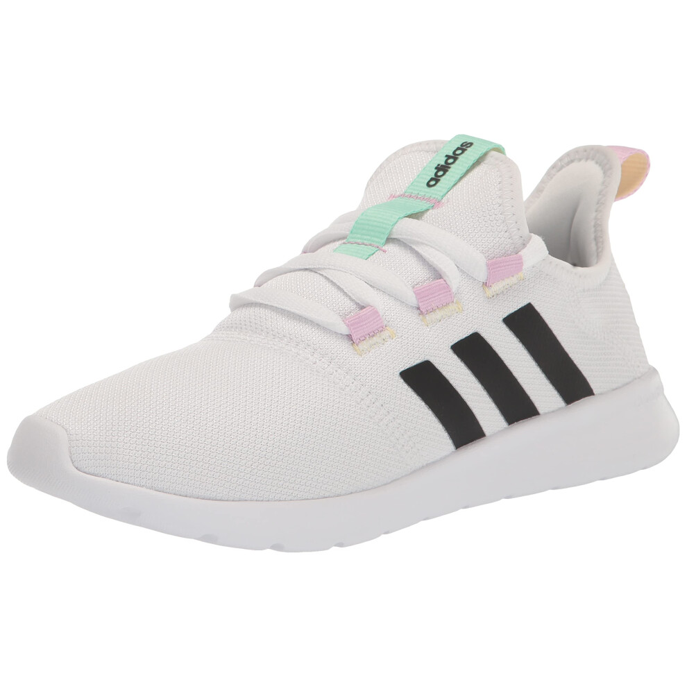 adidas Women's Cloudfoam Pure 2.0 Sneaker  White/Black/Pulse Mint  6