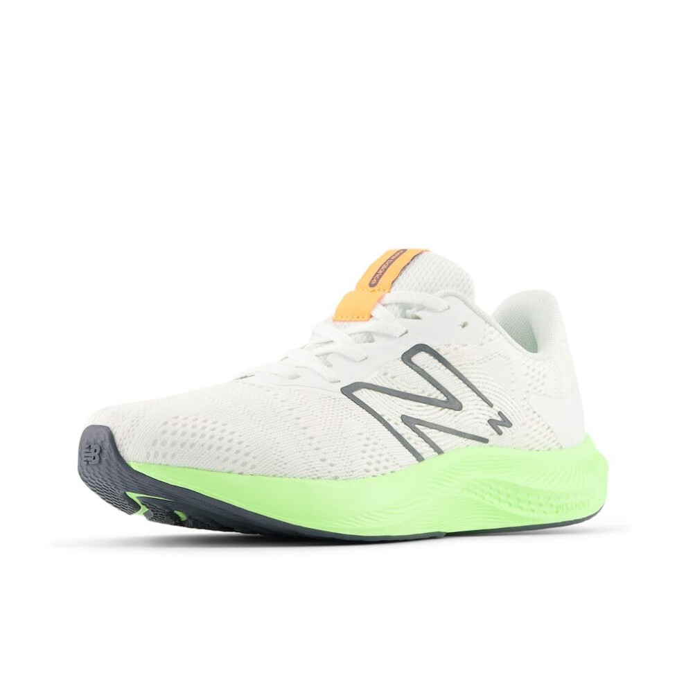 New Balance Women's DynaSoft Pro Run V2 Shoe  White/Bleached Lime Glo/