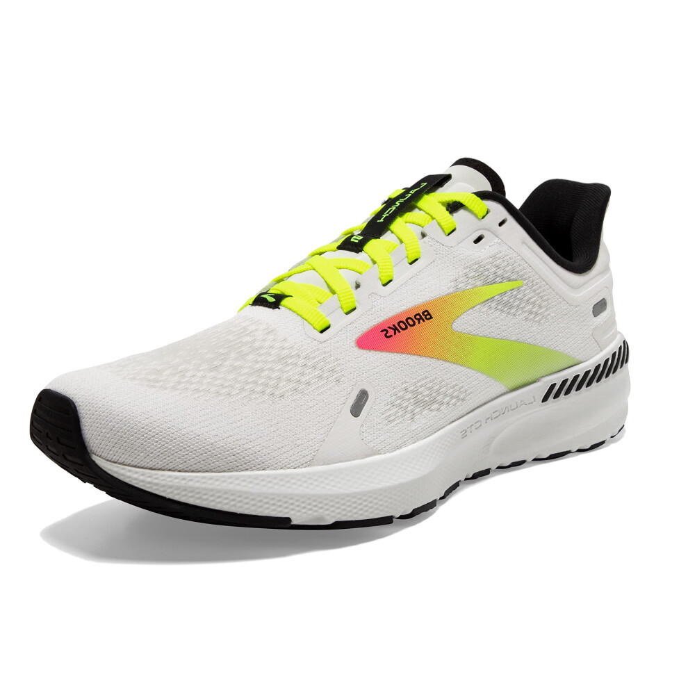 Brooks Womens Launch GTS 9 Supportive Running Shoe - White/Pink/Nightl