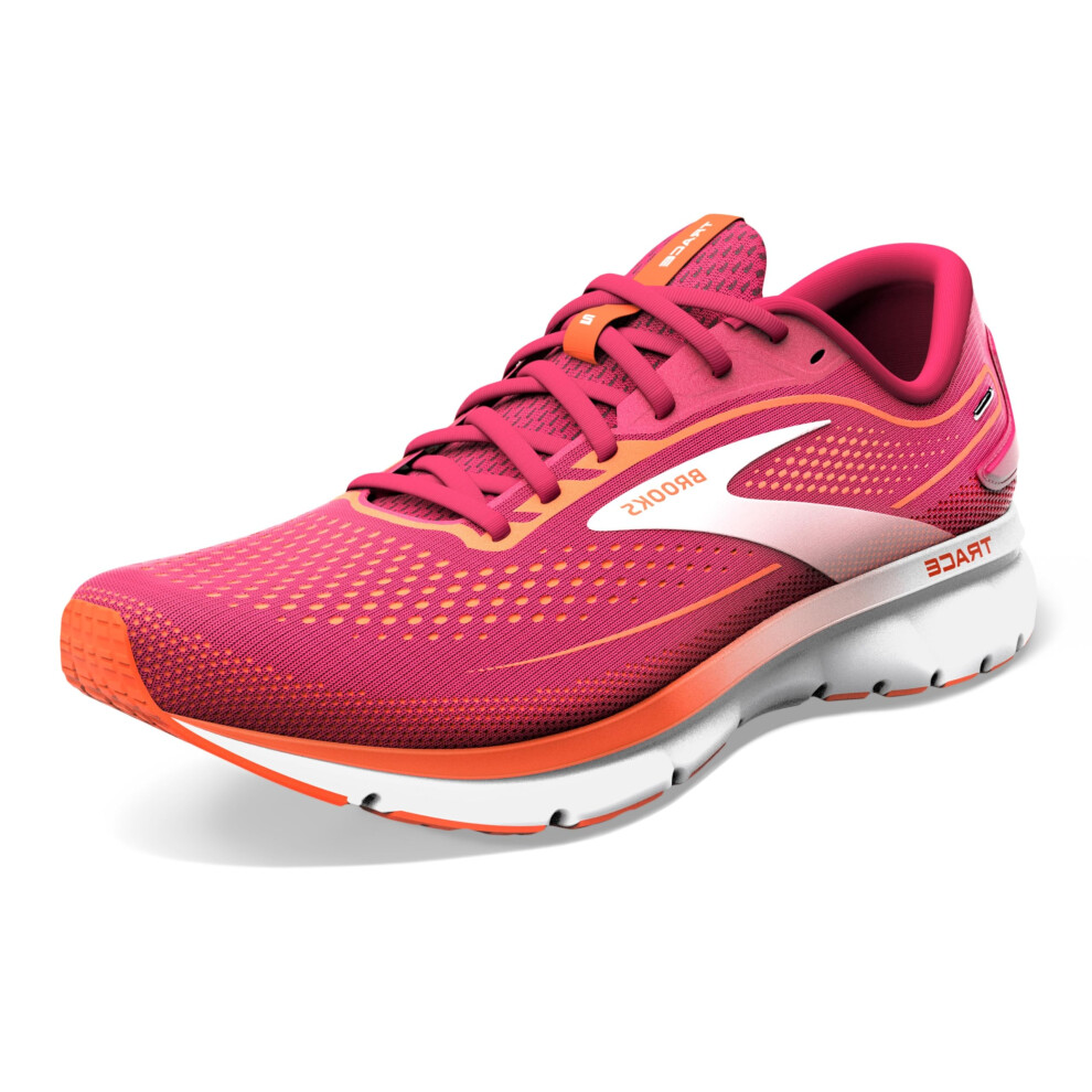 Brooks Womens Trace 2 Neutral Running Shoe - Sangria/Red/Pink - 8.5 Me