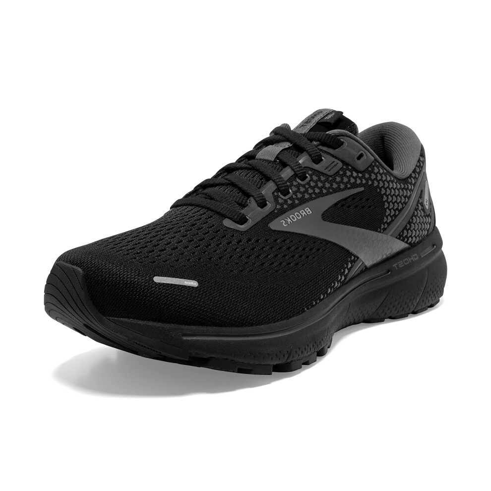 Brooks Women's Ghost 14 Neutral Running Shoe - Black/Black/Ebony - 7 N