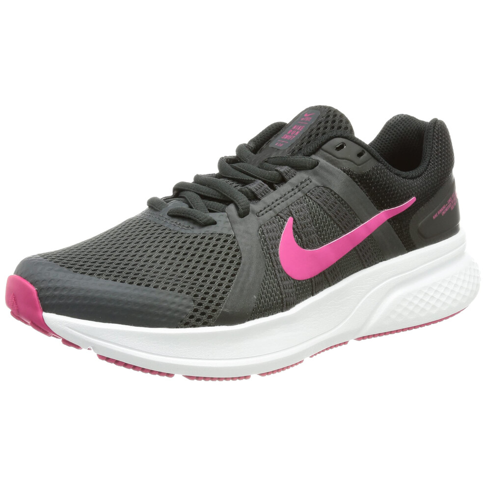 NIKE Women's Stroke Running Shoe  Dk Smoke Grey Fireberry Black  6.5