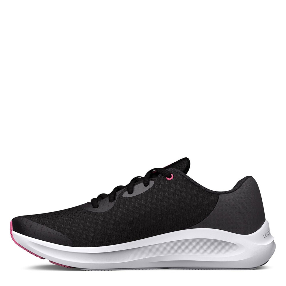 Under Armour Girls' Big Kid Charged Pursuit 3  (001) Black/Jet Gray/Wh