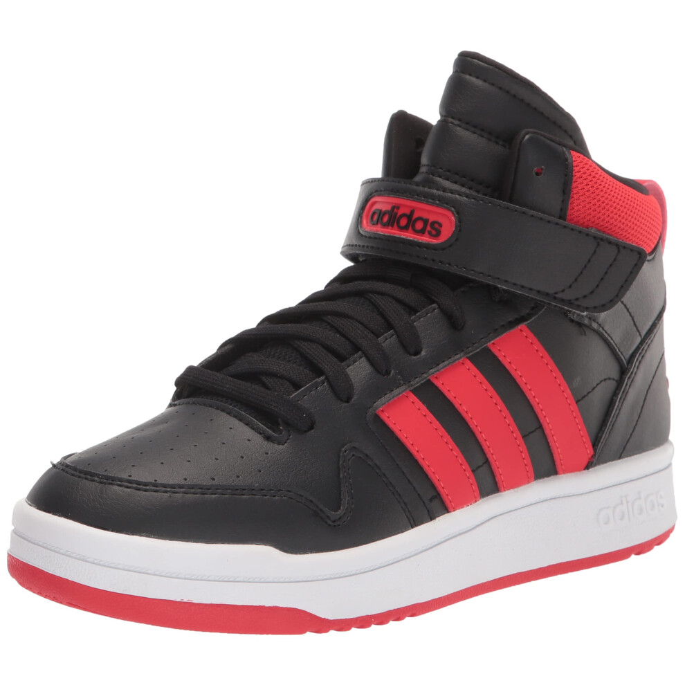 adidas Postmove Mid Basketball Shoe  Black/Vivid Red/White  1 US Unise