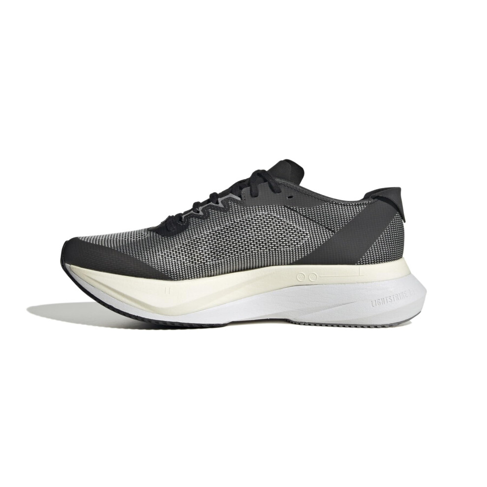 adidas Women's Adizero Boston 12 Sneaker  Black/White/Carbon  9