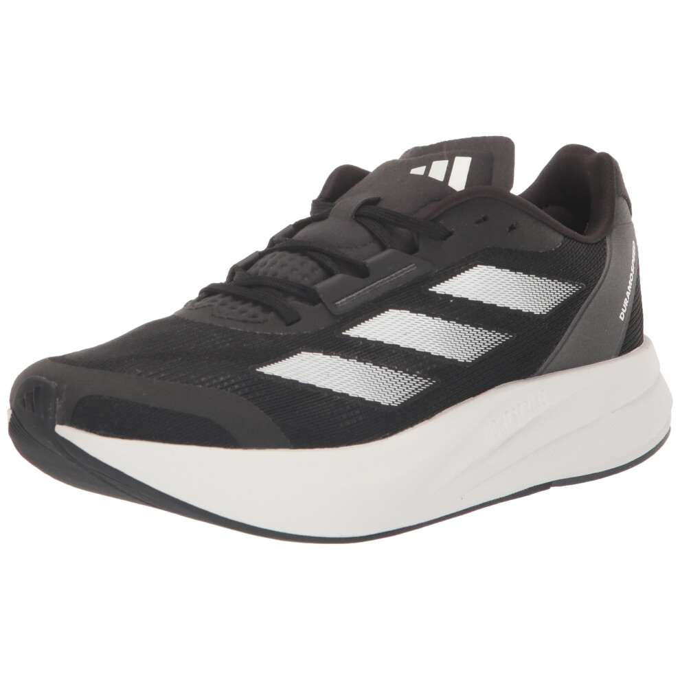 adidas Women's Duramo Speed Sneaker  Black/White/Carbon  8