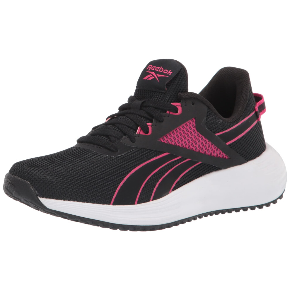 Reebok Women's Lite Plus 3.0 Running Shoe  Black/Pursuit Pink/White  6