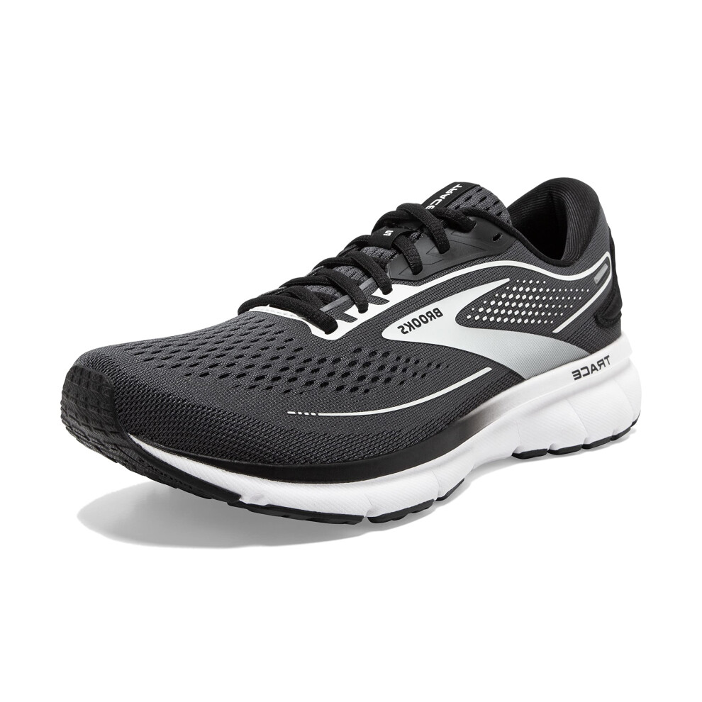 Brooks Womens Trace 2 Neutral Running Shoe - Ebony/Black/White - 9.5 W