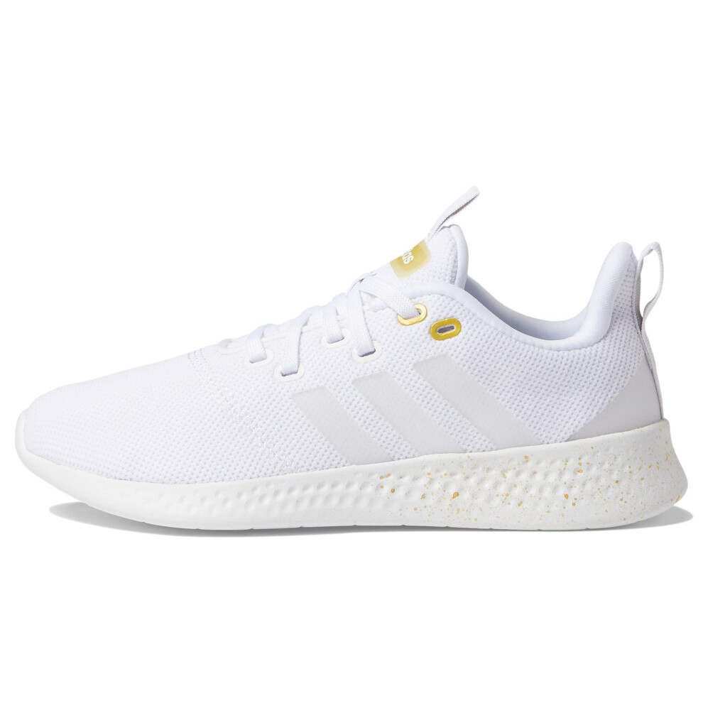 adidas Women's Puremotion Running Shoe  White/Zero Metallic/Gold Metal