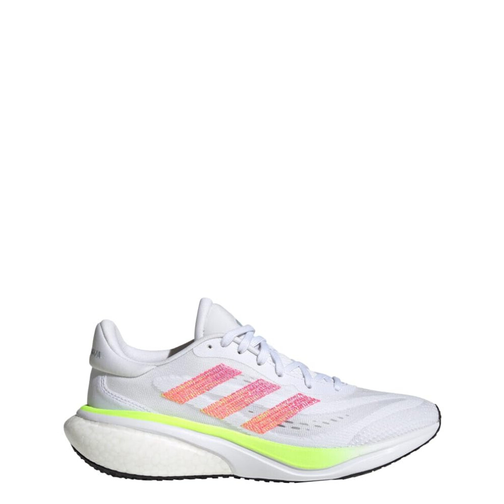 adidas Women's Supernova 3 Sneaker  White/Lucid Pink/Wonder Blue  8.5