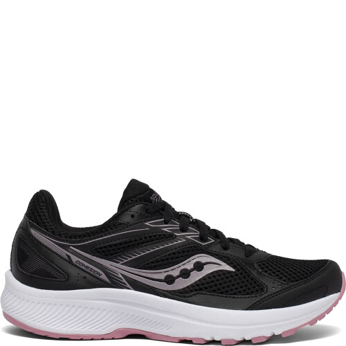 Saucony γυναικείες Cohesion 14 Παπούτσια Δρόμου, Μαύρο/Ροζ, 7.5 Wide US 1
