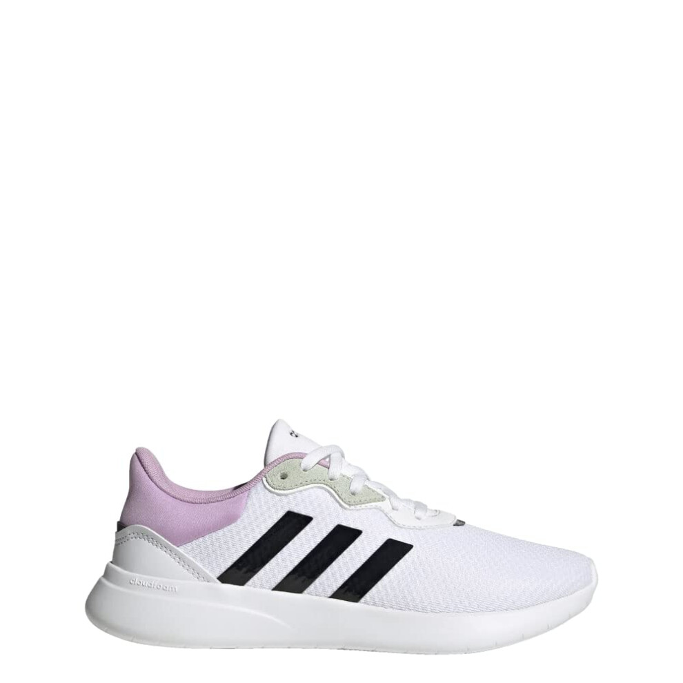 adidas Women's QT Racer 3.0 Sneaker  White/Black/Bliss Lilac  11