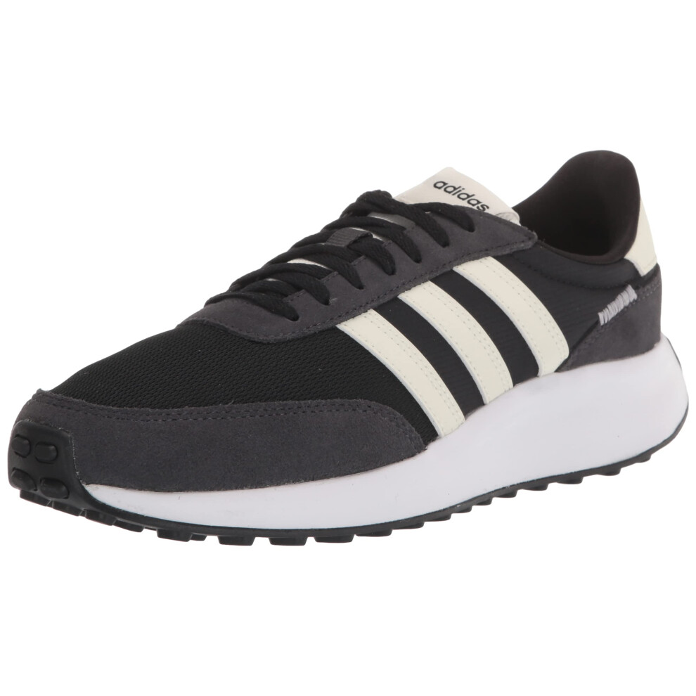 adidas Women's 70s Running Shoe  Black/Off White/Carbon  6