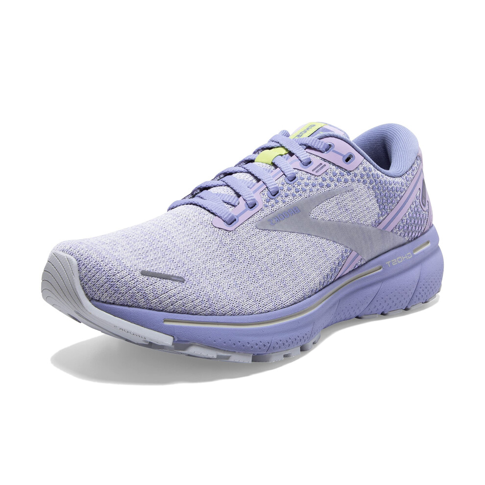 Brooks Women's Ghost 14 Neutral Running Shoe - Lilac/Purple/Lime - 10