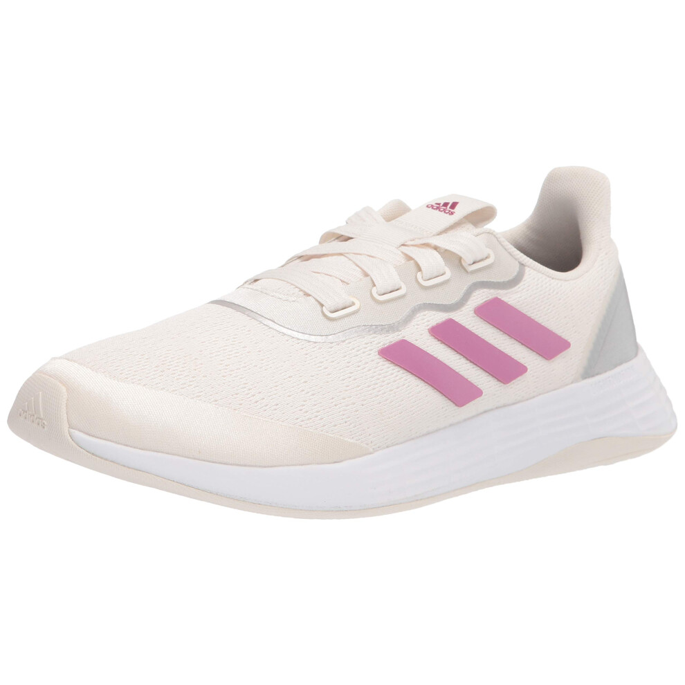 adidas womens QT Racer Sport Chalk White/Cherry Metallic/Silver Metall