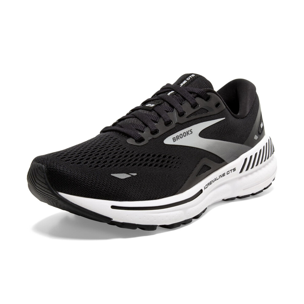 Brooks Womens Adrenaline GTS 23 Supportive Running Shoe - Black/White/