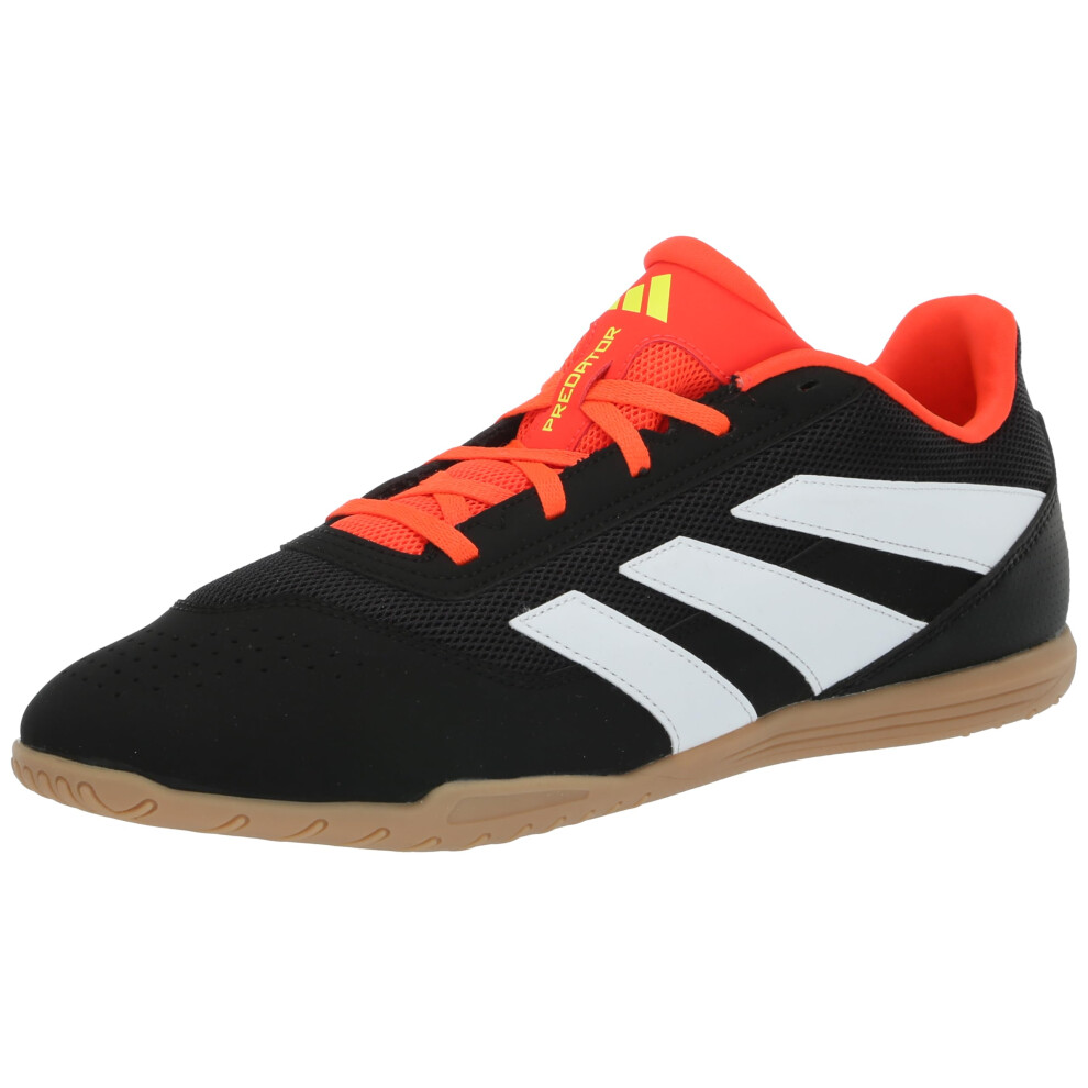 adidas Unisex Predator 24 Club Indoor Sala Sneaker  Black/White/Solar