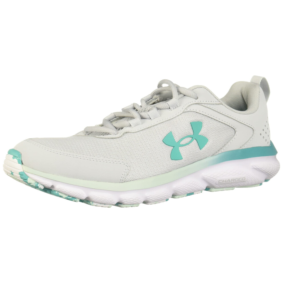 Under Armour Women's Charged Assert 9 Marble  Halo Gray/Neptune  9.5 M