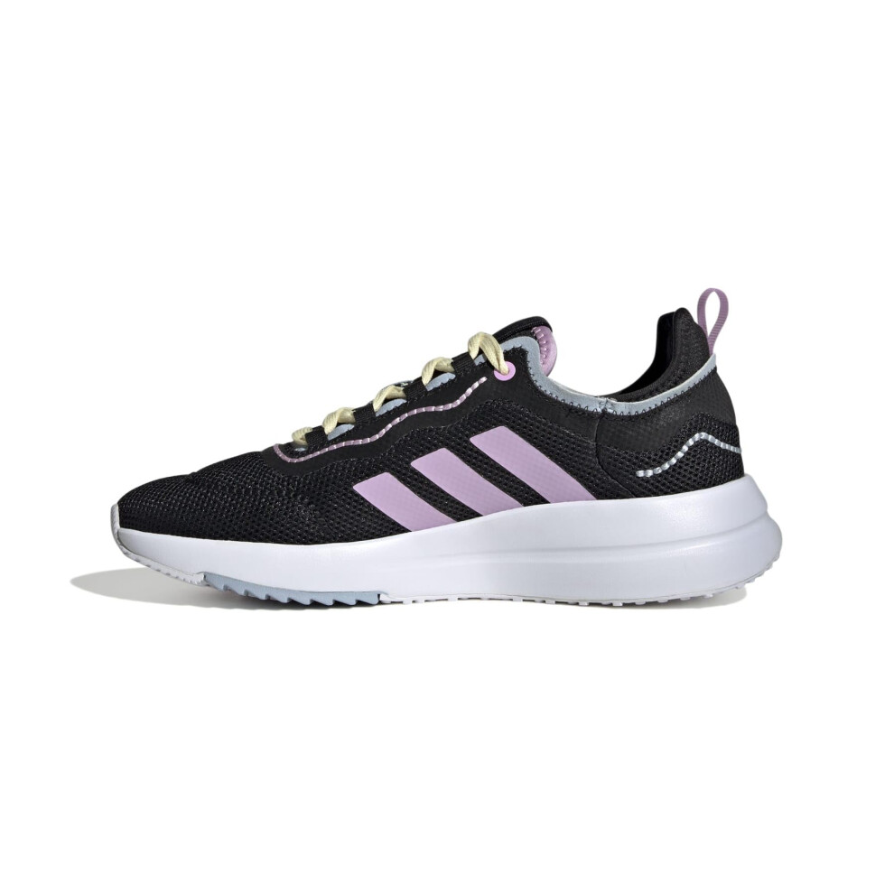 adidas Women's Fukasa Run Sneaker  Black/Bliss Lilac/Wonder Blue  7