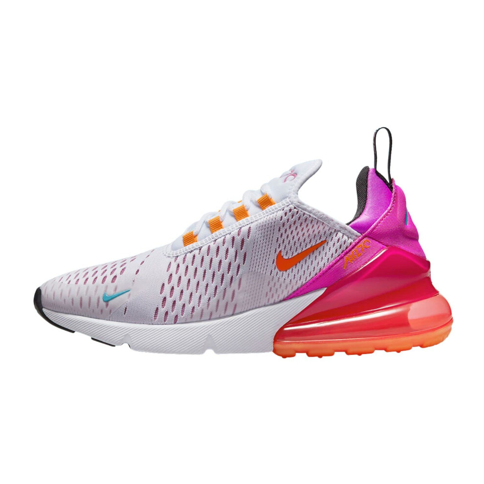 Nike Womens W Air Max 270 Running Shoe  WHITE/BRIGHT CRIMSON-FUCHSIA D