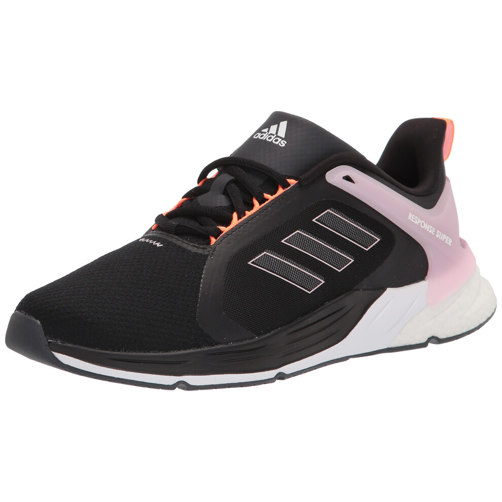 adidas Women's Response Super 2.0 Running Shoe  Black/White/Clear Pink